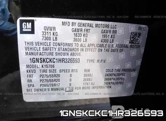 1GNSKCKC1HR326593 фото 10