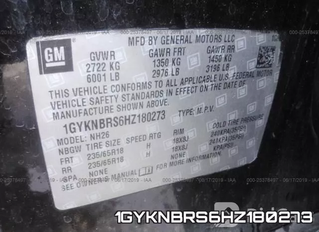 1GYKNBRS6HZ180273 фото 10
