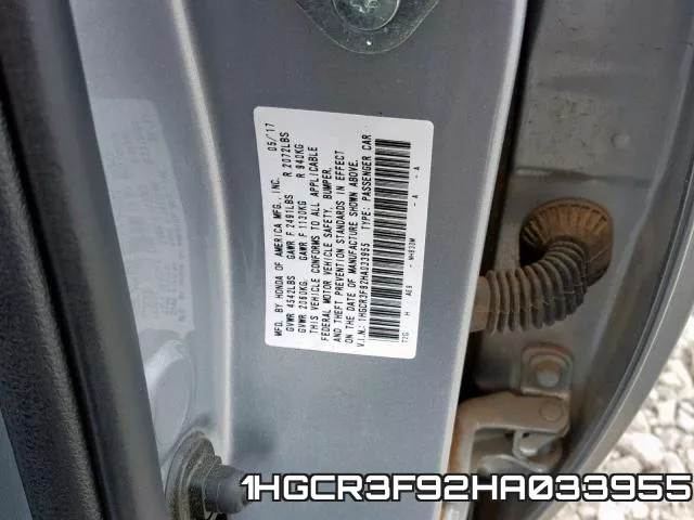 1HGCR3F92HA033955 фото 2