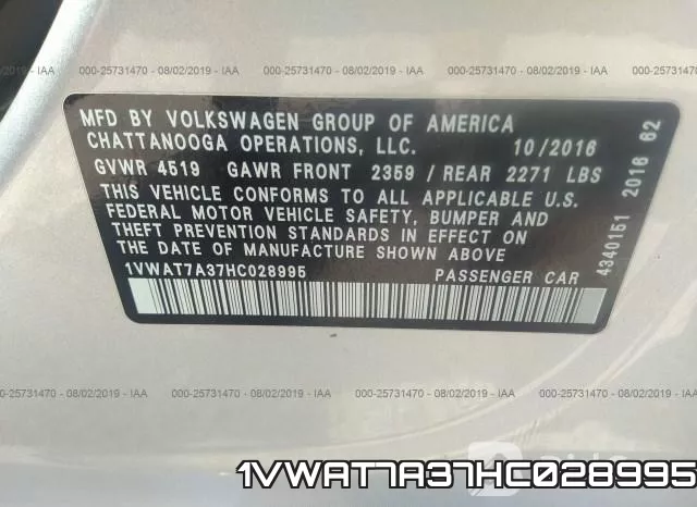 1VWAT7A37HC028995 фото 10
