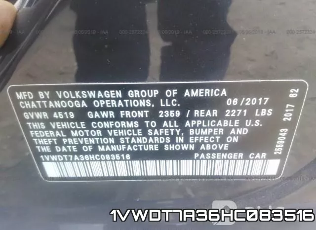1VWDT7A36HC083516 фото 10