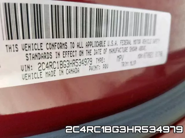 2C4RC1BG3HR534979 фото 2
