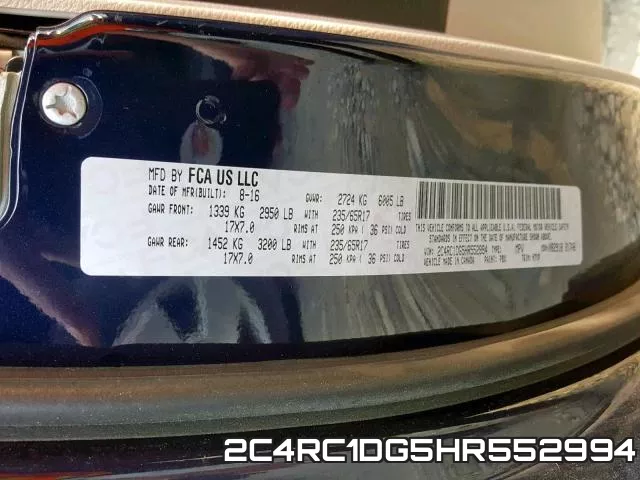 2C4RC1DG5HR552994 фото 2