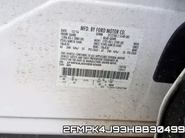 2FMPK4J93HBB30499 фото 2