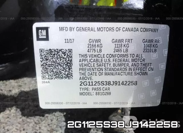 2G1125S38J9142258 фото 10
