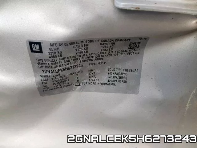 2GNALCEK5H6273243 фото 2