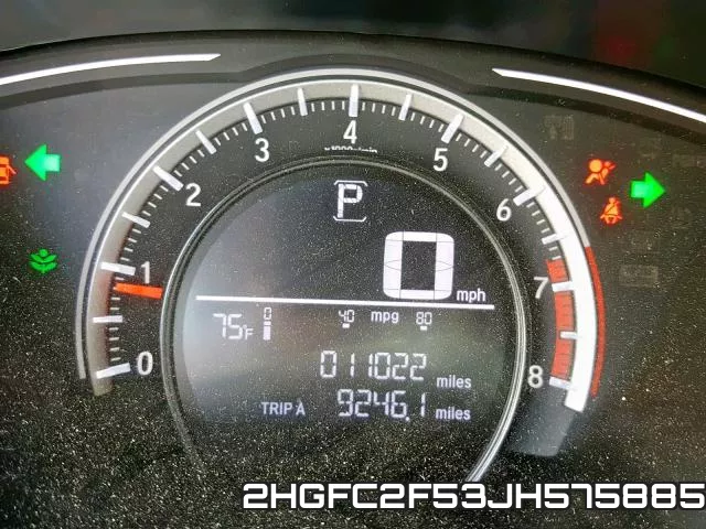 2HGFC2F53JH575885 фото 9