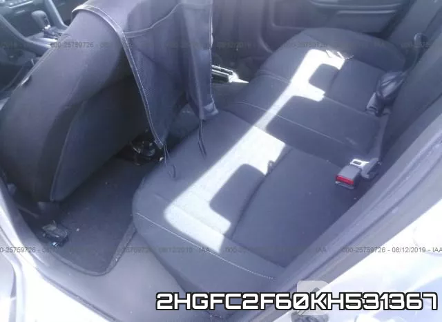 2HGFC2F60KH531367 фото 9