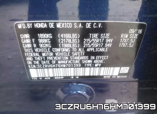 3CZRU6H76HM701399 фото 10
