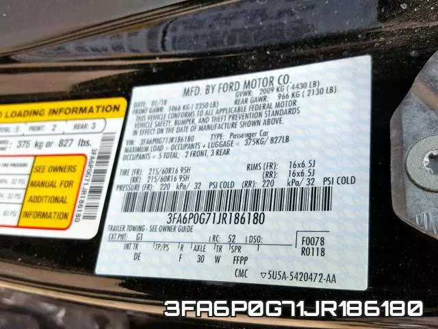 3FA6P0G71JR186180 фото 2