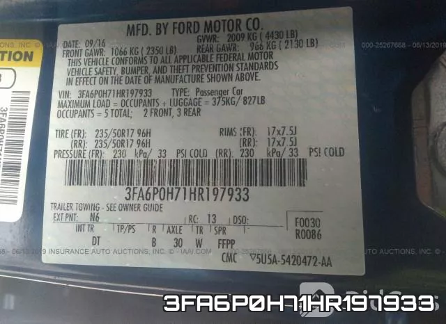 3FA6P0H71HR197933 фото 10