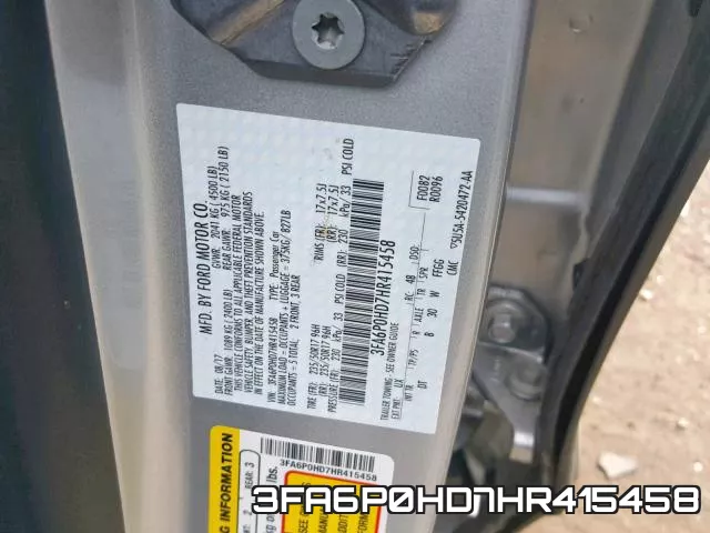 3FA6P0HD7HR415458 фото 2