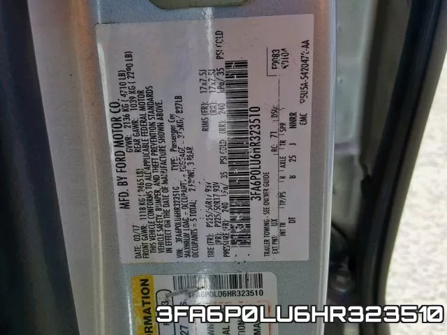 3FA6P0LU6HR323510 фото 2