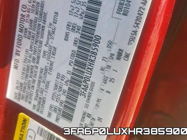3FA6P0LUXHR385900 фото 2