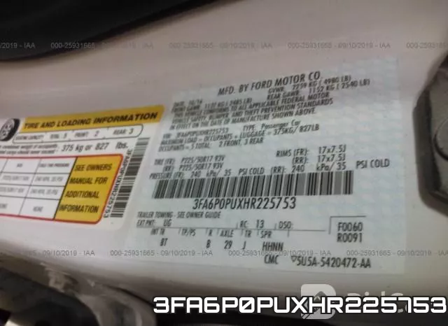 3FA6P0PUXHR225753 фото 10