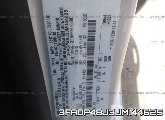3FADP4BJ3JM144625 фото 10