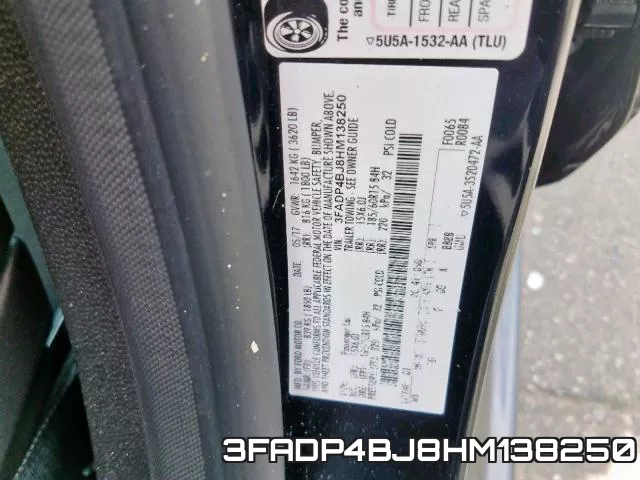 3FADP4BJ8HM138250 фото 2