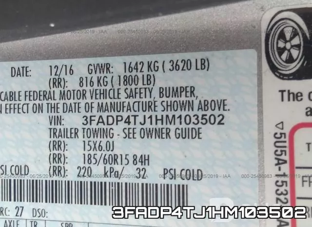 3FADP4TJ1HM103502 фото 10