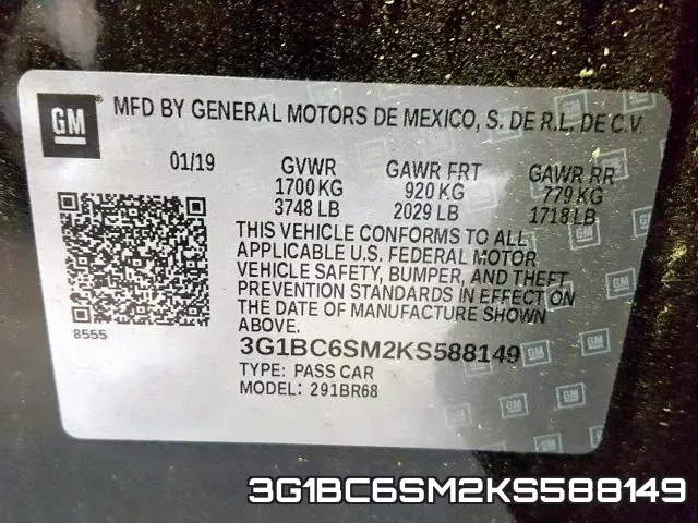 3G1BC6SM2KS588149 фото 2