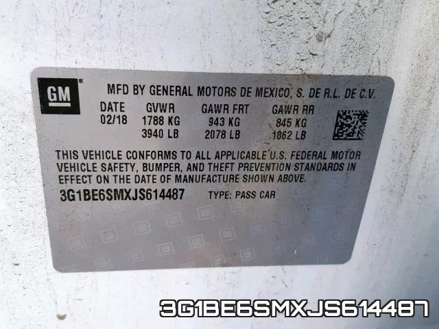 3G1BE6SMXJS614487 фото 2