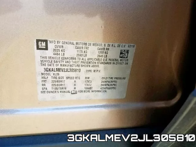 3GKALMEV2JL305810 фото 2