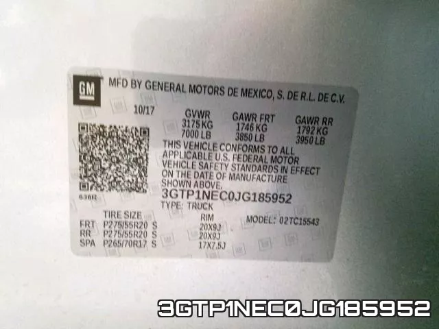 3GTP1NEC0JG185952 фото 2