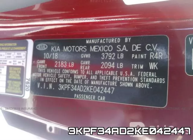 3KPF34AD2KE042447 фото 10