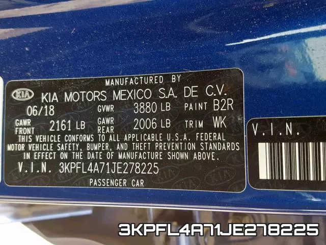 3KPFL4A71JE278225 фото 2