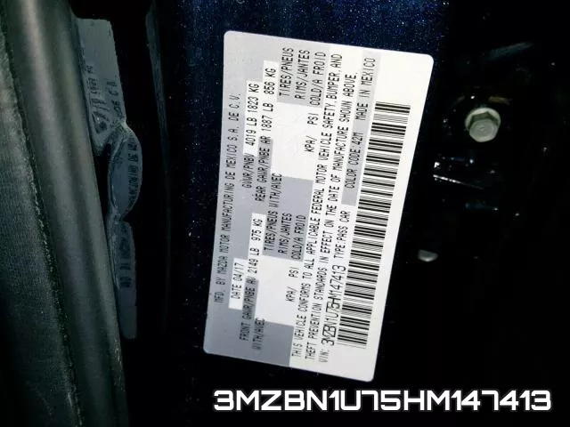 3MZBN1U75HM147413 фото 2