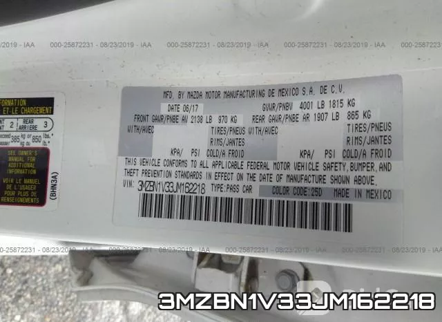 3MZBN1V33JM162218 фото 10