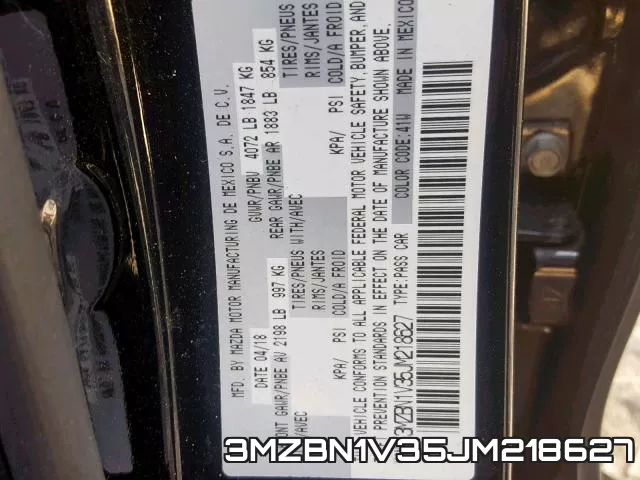 3MZBN1V35JM218627 фото 2