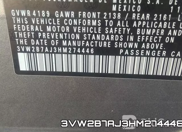 3VW2B7AJ3HM274446 фото 10