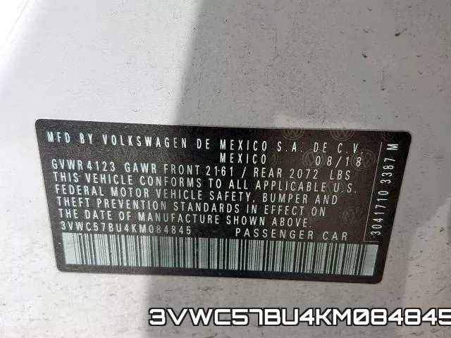 3VWC57BU4KM084845 фото 2