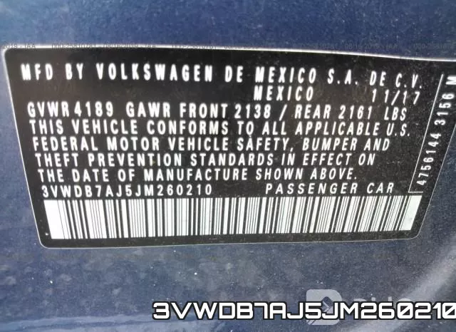 3VWDB7AJ5JM260210 фото 10