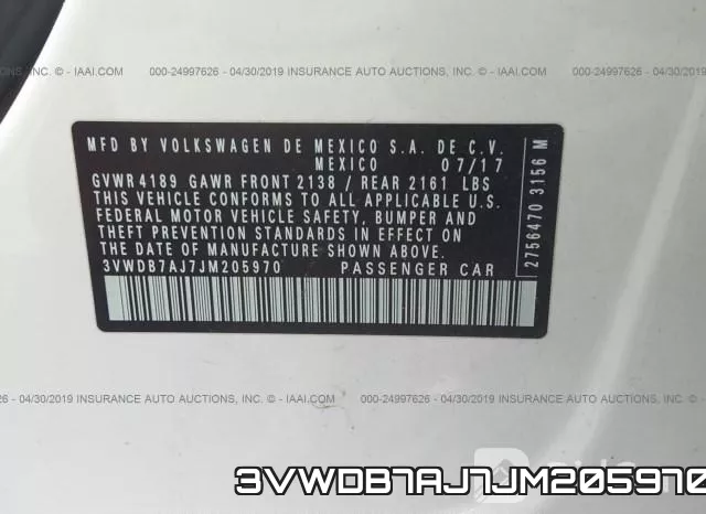 3VWDB7AJ7JM205970 фото 10