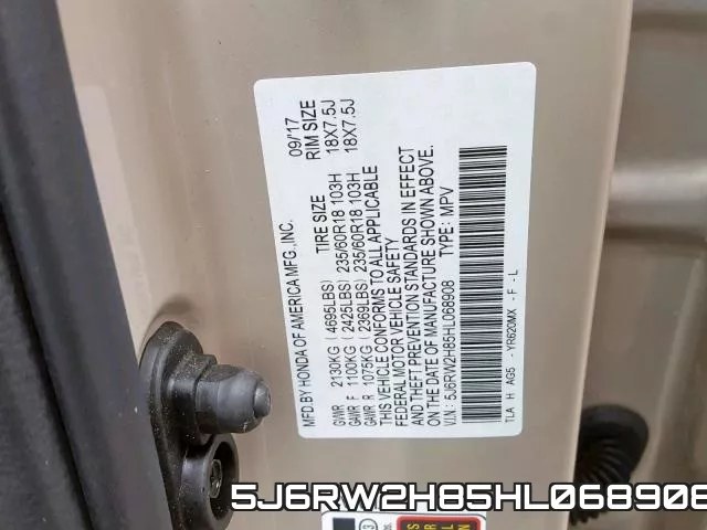 5J6RW2H85HL068908 фото 2