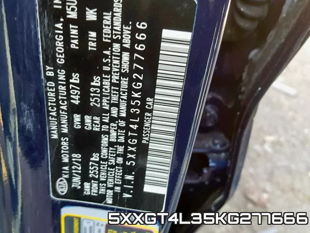 5XXGT4L35KG277666 фото 2