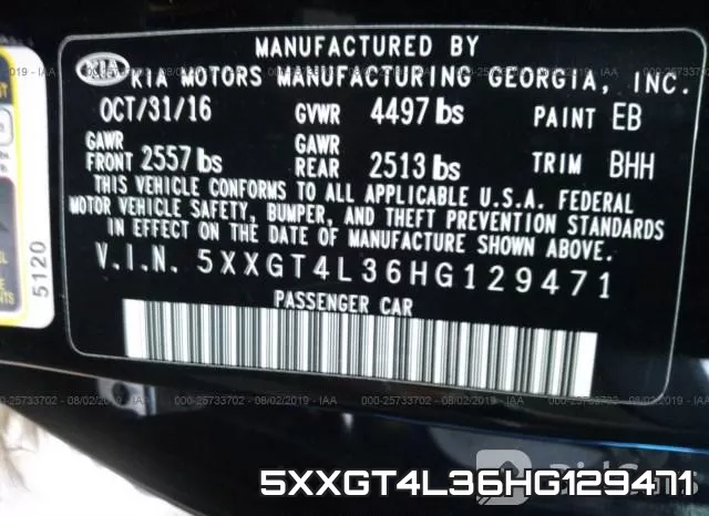 5XXGT4L36HG129471 фото 9