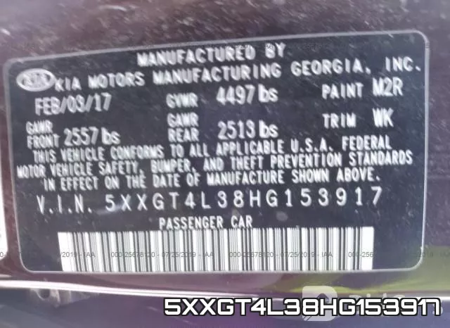 5XXGT4L38HG153917 фото 10