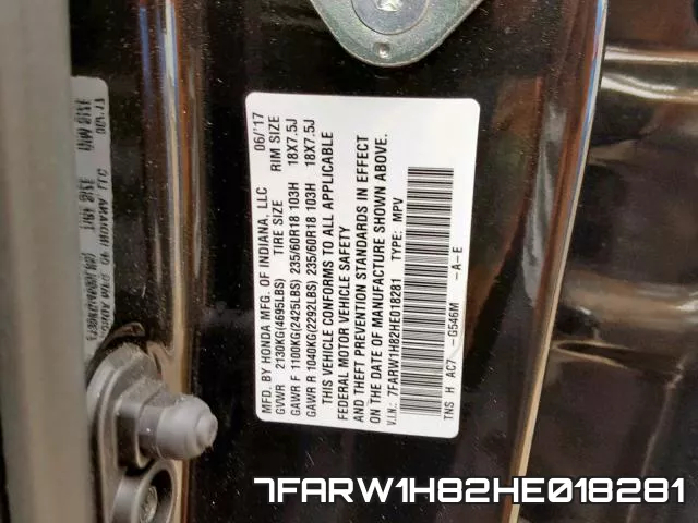 7FARW1H82HE018281 фото 2