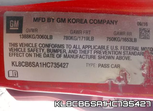 KL8CB6SA1HC735427 фото 10