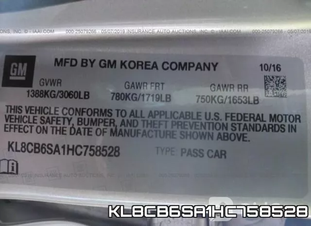 KL8CB6SA1HC758528 фото 10