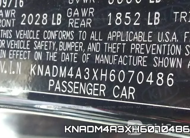 KNADM4A3XH6070486 фото 10