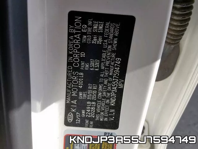 KNDJP3A55J7594749 фото 2