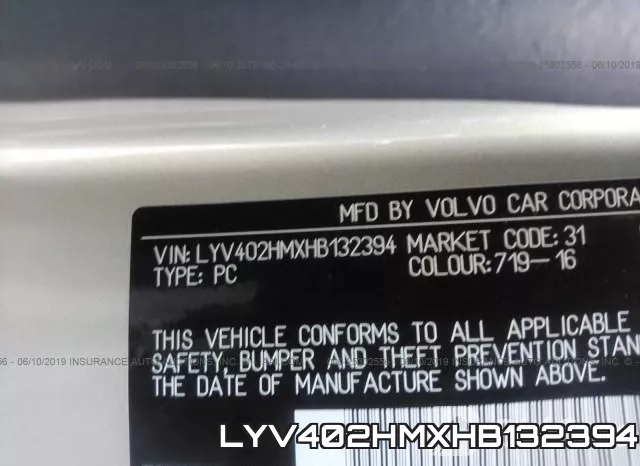 LYV402HMXHB132394 фото 10