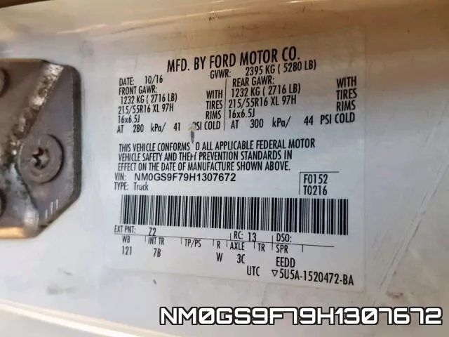 NM0GS9F79H1307672 фото 2