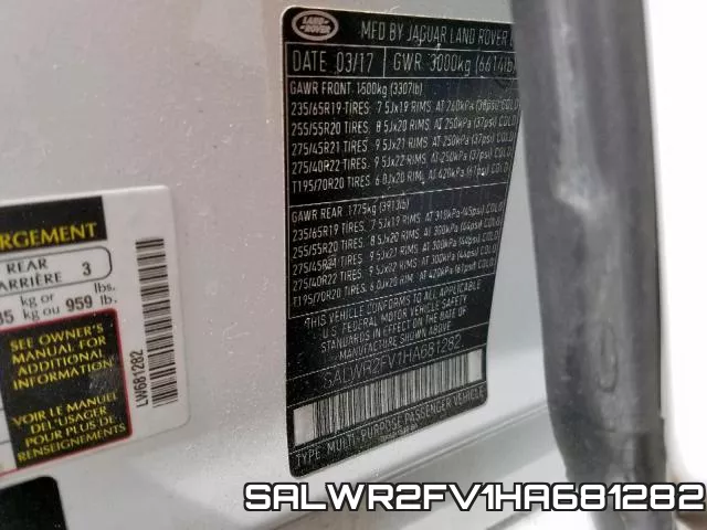 SALWR2FV1HA681282 фото 2