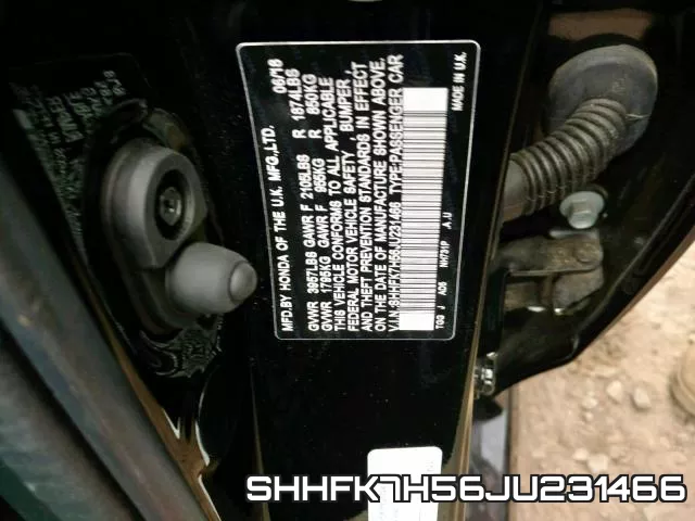 SHHFK7H56JU231466 фото 2