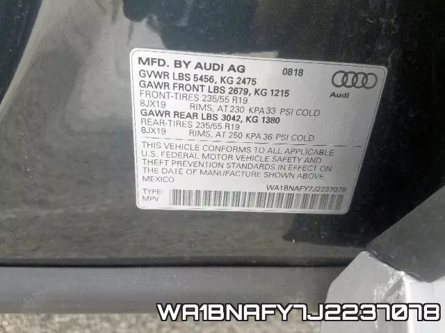 WA1BNAFY7J2237078 фото 2