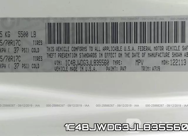 1C4BJWDG3JL835560 фото 10